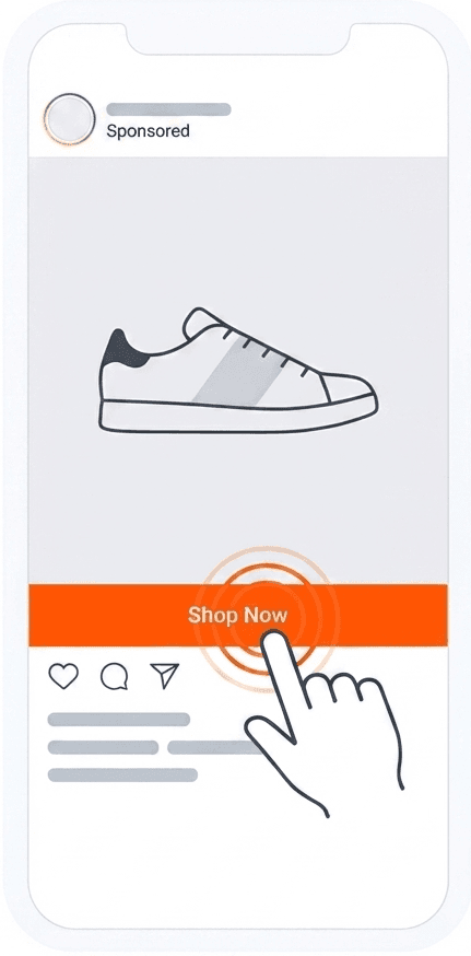 Tapping an Instagram ad